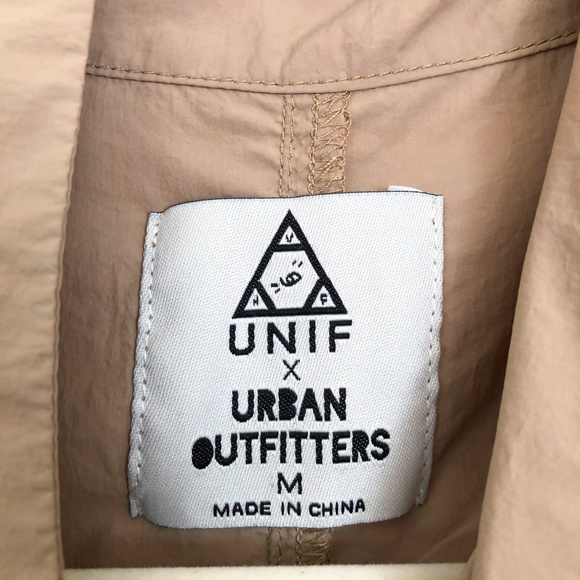 UNIF X Urban Outfitters Tan Zip Up Long Jacket - Picture 5 of 8